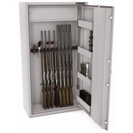 Sejf Konsmetal na 14 sztuk broni długiej MLB150S/14 Biały, Klasa S1 - zamek elektroniczny